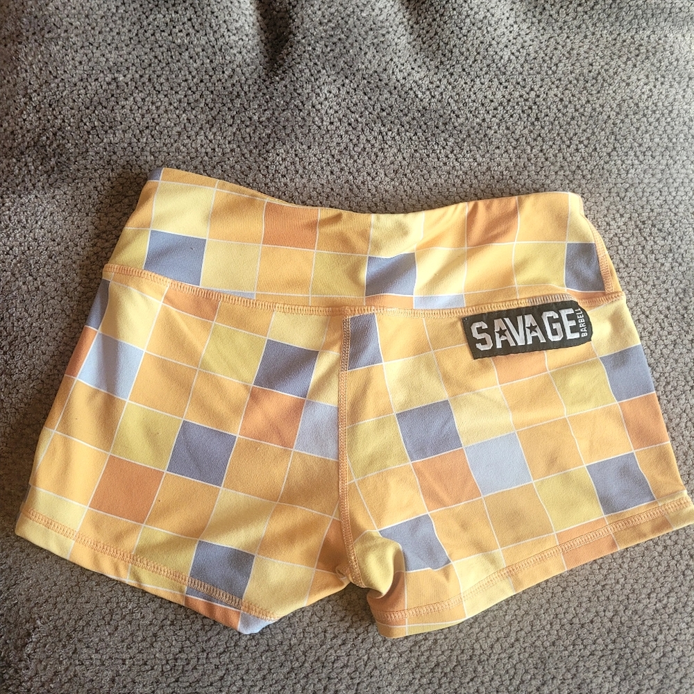 like new savage shorts checkered